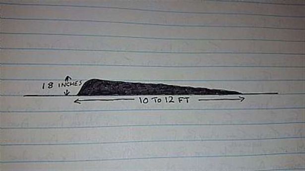 The sketch posted on the Official Loch Ness Monster Sightings Register of the latest unexplained sighting